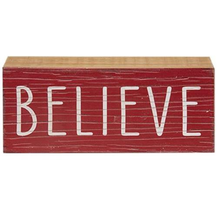 *Believe Wooden Sign G65160 By CWI Gifts