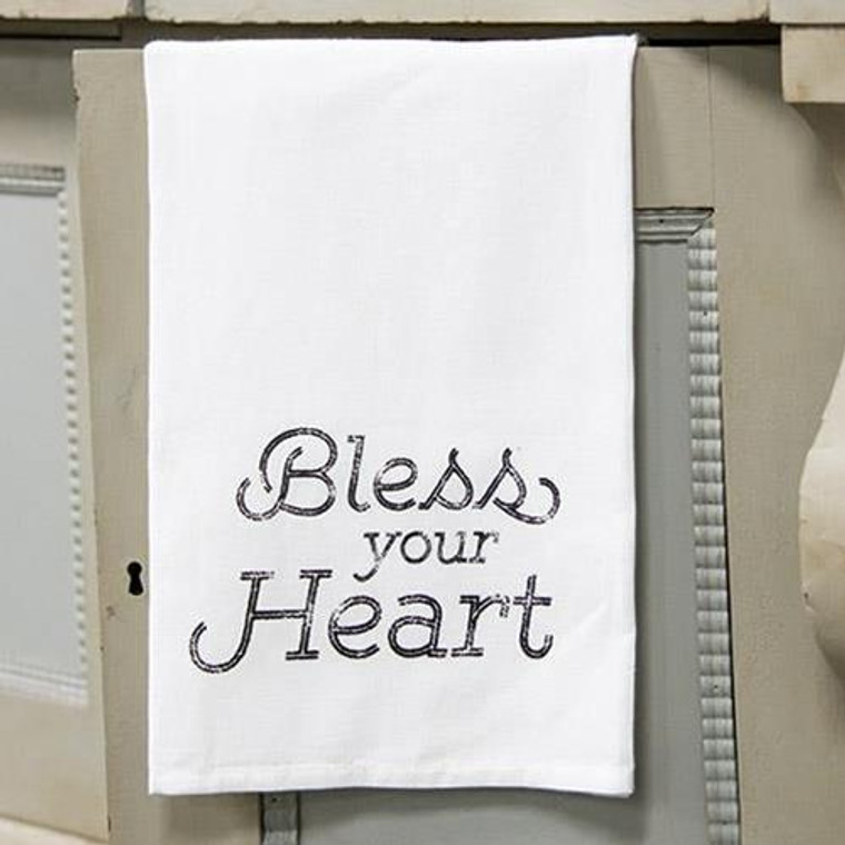 *Bless Your Heart Dish Towel G28031 By CWI Gifts