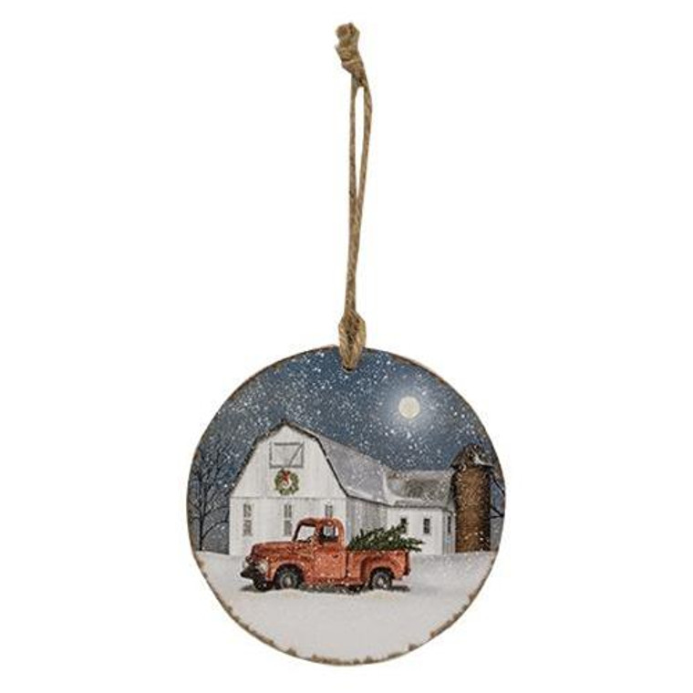 Wintry Weather Round Ornament G19NK021 By CWI Gifts