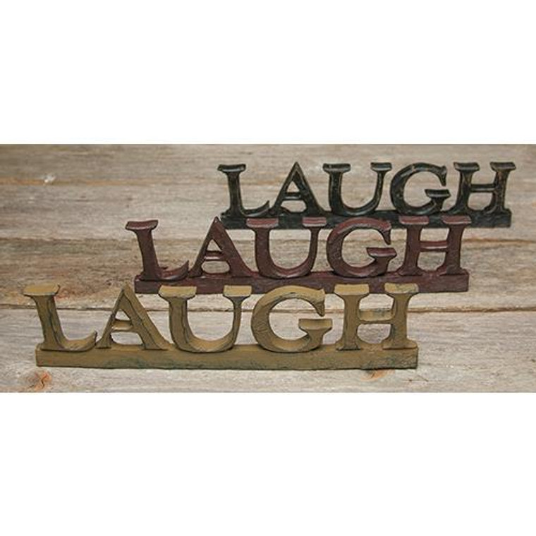 *Laugh Resin Sign 3 Asstd. (Pack Of 3) G16018 By CWI Gifts