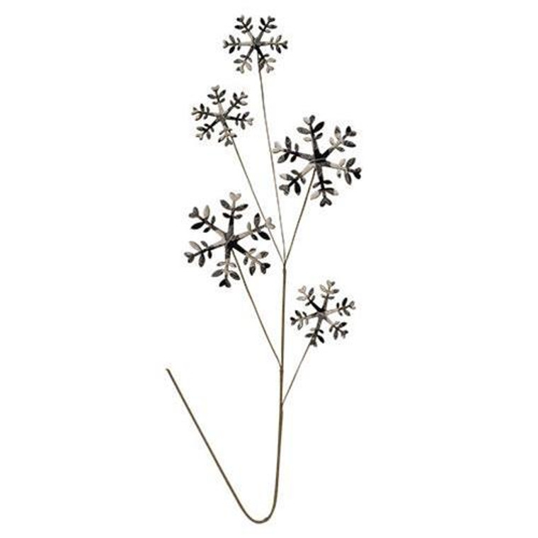 *Black & White Plaid Snowflake Spray 27" FISB79905 By CWI Gifts