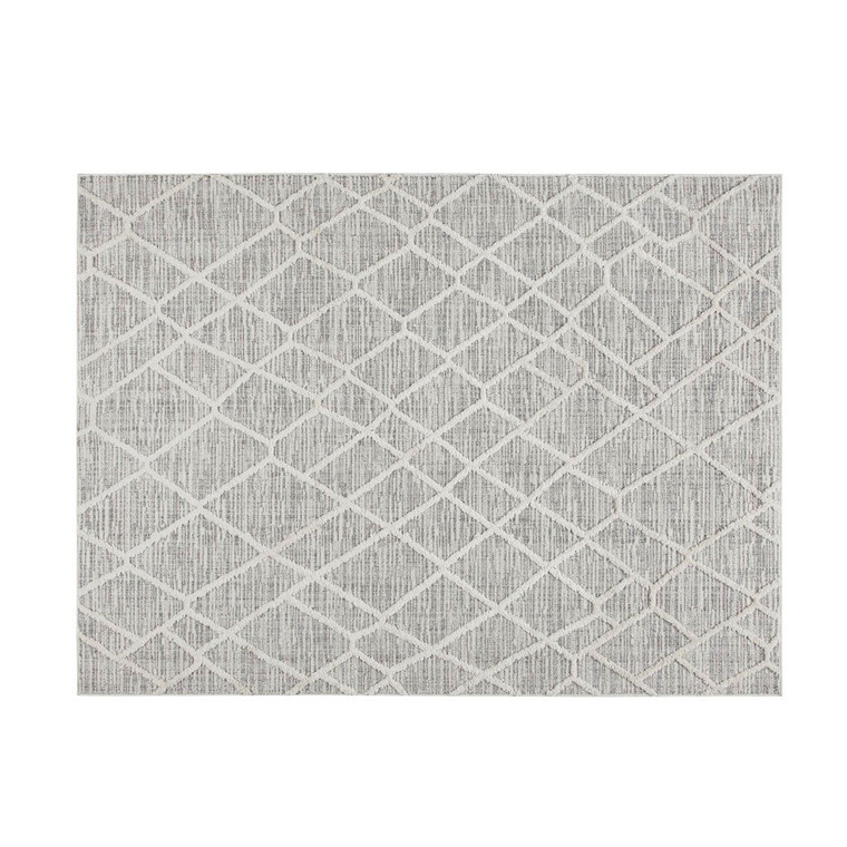 Olliix Ashley 100% Polyester Terni Pebble Gray Indoor Area Rug By Madison Park MP35-7185