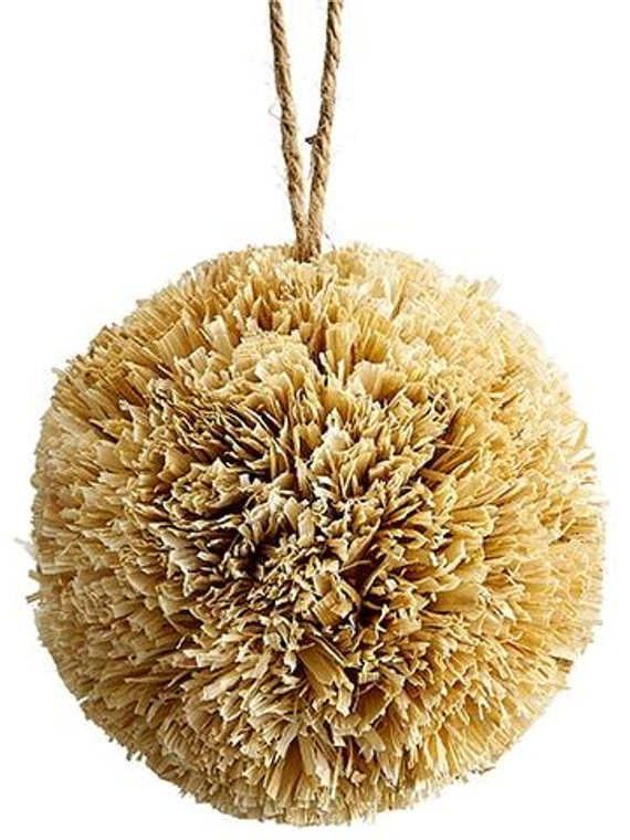 4" Corn Husk Ball Ornament Beige (Pack Of 6) XM0400-BE By Silk Flower