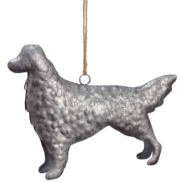 5" Dog Ornament Galvanized (Pack Of 6) XM0021-GV By Silk Flower