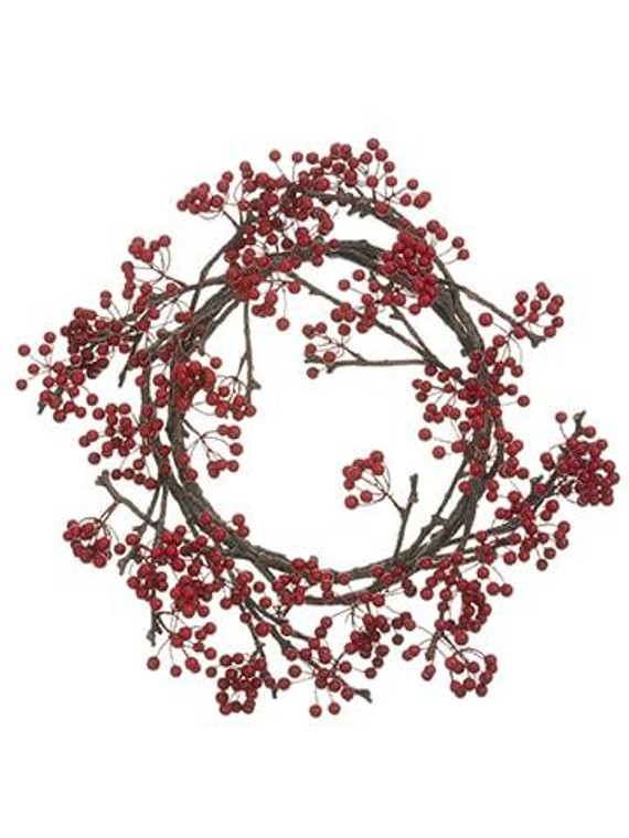 24" Berry Wreath Red (Pack Of 2) XBW330-RE By Silk Flower