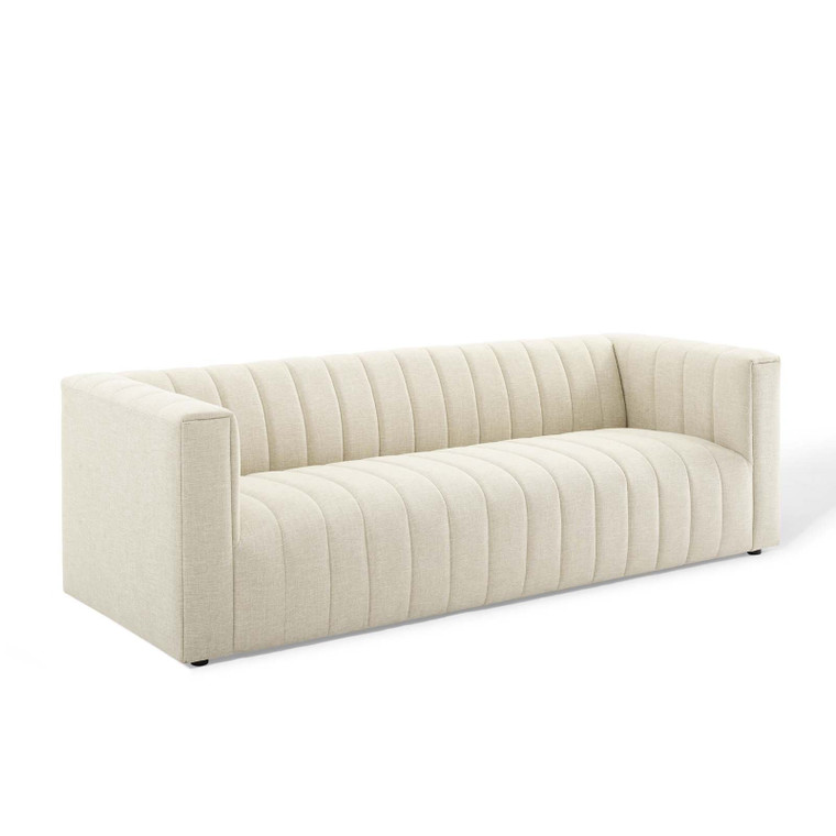 Reflection Channel Tufted Upholstered Fabric Sofa EEI-3881-BEI By Modway