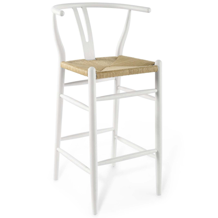 Amish Wood Bar Stool EEI-3851-WHI By Modway