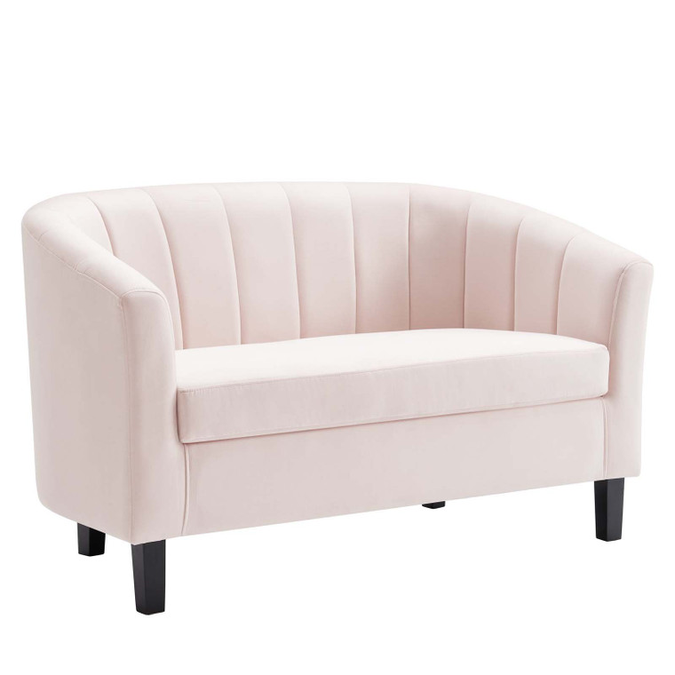 Prospect Channel Tufted Performance Velvet Loveseat EEI-3137-PNK By Modway