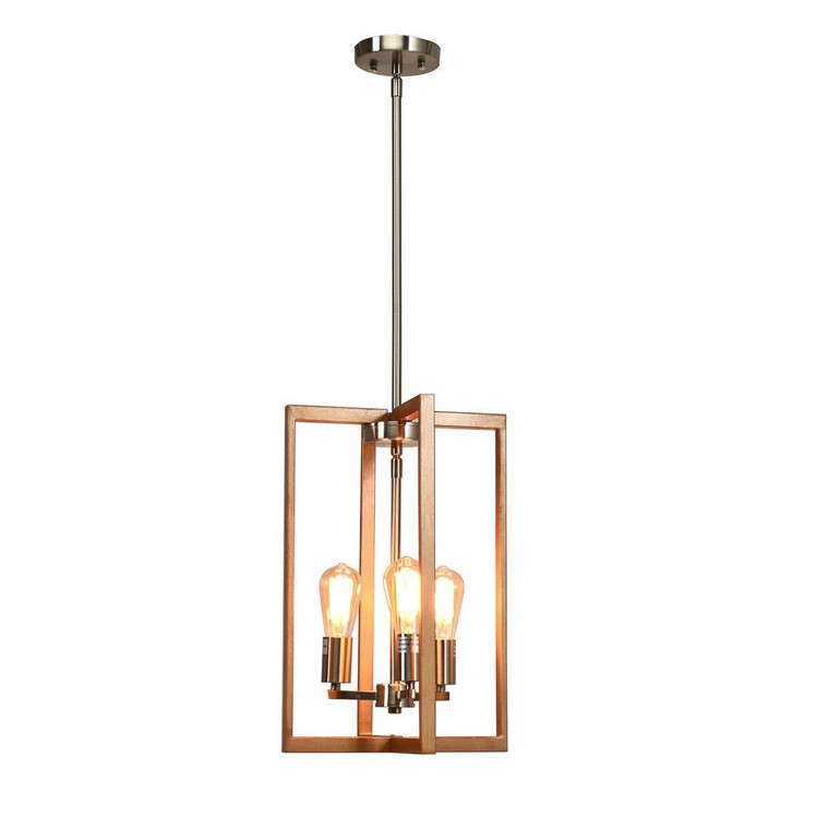 3-Lights Modern Pendant Lamp With Iron Square Lamp Shade EP24539US