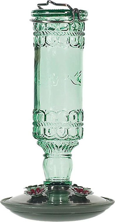 Antique Glass Bottle Hummingbird Feeder 355399
