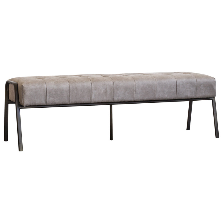 Venturi Pu Leather Tufted Bench 9900025-278 By New Pacific Direct