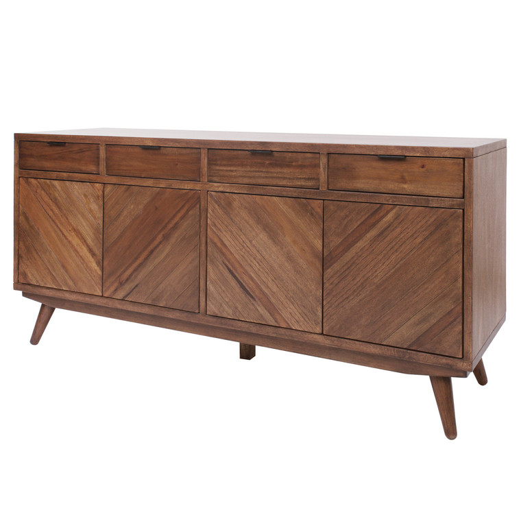 Piero Chevron Buffet 4 Drawers + 4 Doors 7800048 By New Pacific Direct