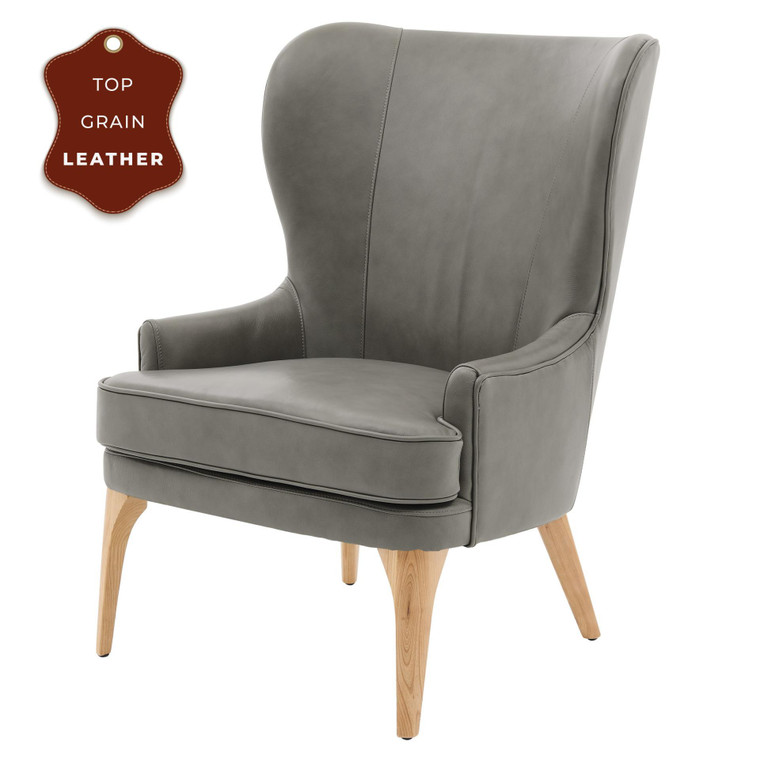 Bjorn Top Grain Leather Accent Chair 1900155-428 By New Pacific Direct