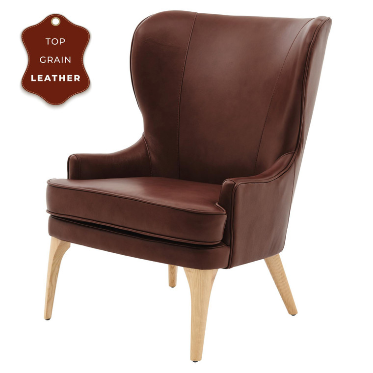 Bjorn Top Grain Leather Accent Chair 1900155-426 By New Pacific Direct