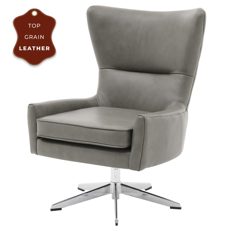 Arya Top Grain Leather Swivel Chair 1900154-428 By New Pacific Direct