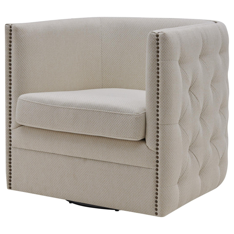 Leslie Fabric Swivel Tufted Chair 1900148-276 By New Pacific Direct