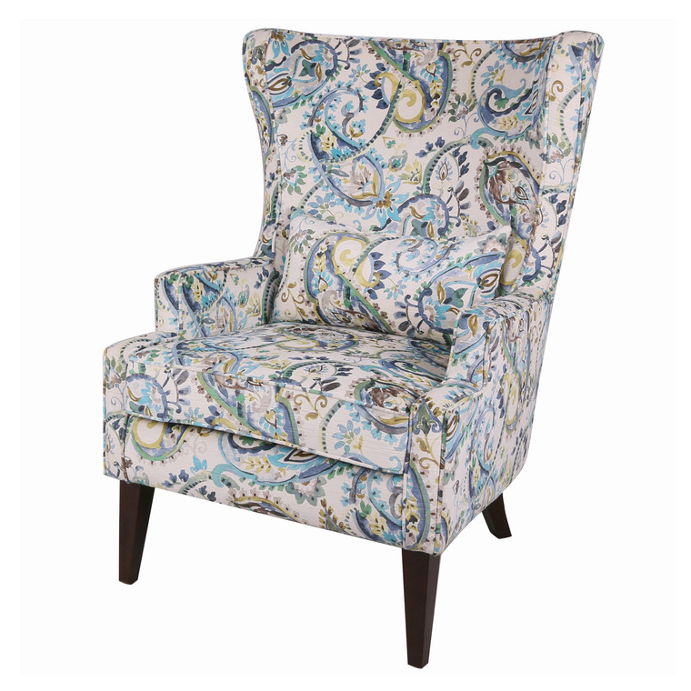 Clementine Wingback Arm Chair 1900078-153 By New Pacific Direct