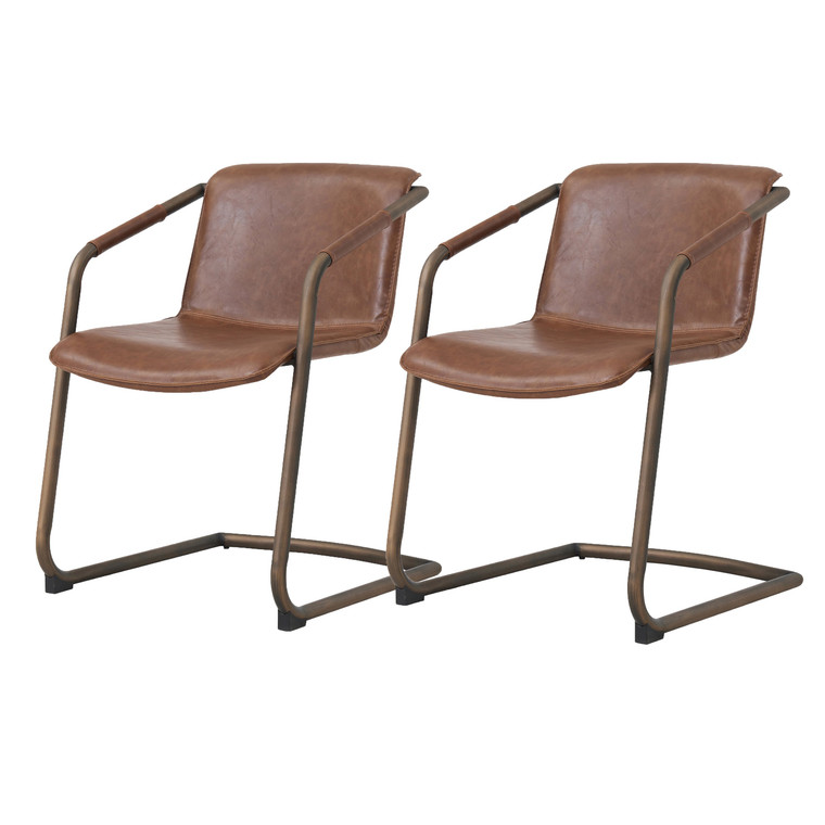 Indy Pu Side Chair, (Set Of 2) 1060007-215 By New Pacific Direct