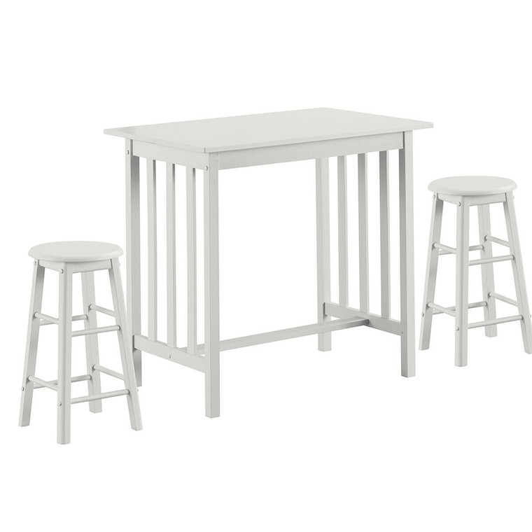 3-Piece Counter Height Breakfast Table With 2 Stools HW63530+