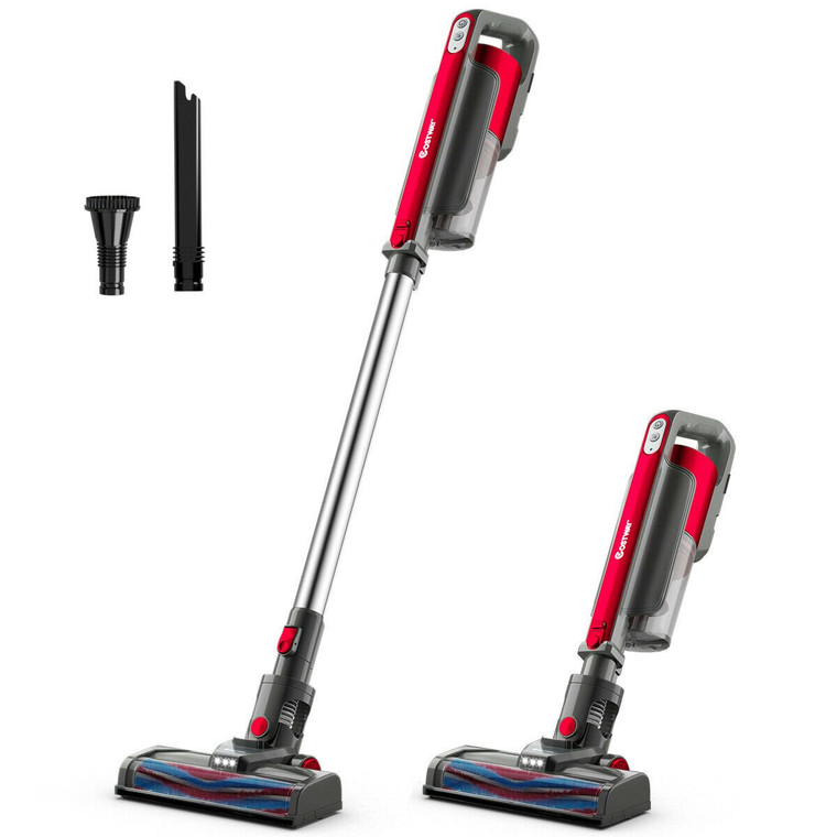 Cordless 6 In 1 Handheld Stick Vacuum Cleaner With Detachable Battery & Filtration-Red EP24431US-RE