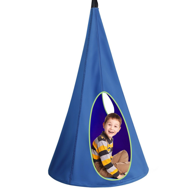 32" Kids Nest Swing Hanging Seat Hammock-Blue OP70142BL