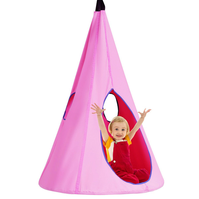 40" Kids Nest Swing Hanging Seat Hammock -Pink OP70140FS