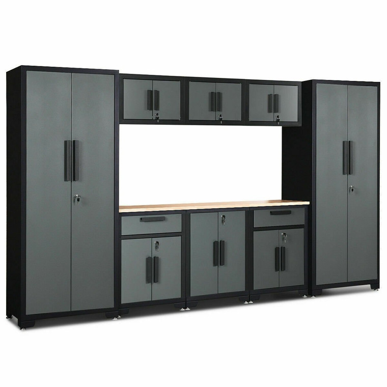 9 Pcs Big Steel Garage Storage Cabinet Set TL34944+