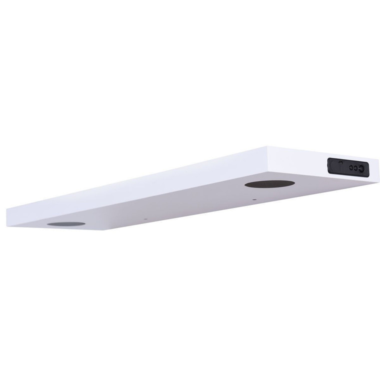 48"L Wall Mount Bluetooth Wireless Or Usb Speaker Shelf-White HW56671WH