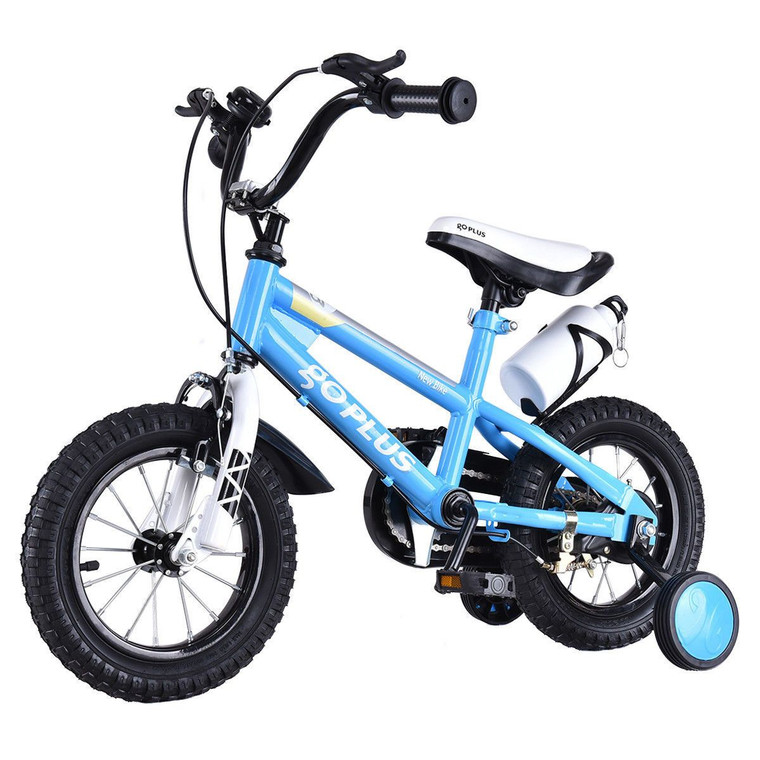 16" Children Boys & Girlsfreestyle Bicycle W/ Training Wheels-Blue TY570645BL