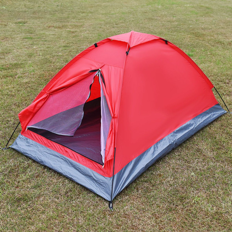Waterproof 2 Person Camping Tent W/ 1 Door-Red OP2844RE