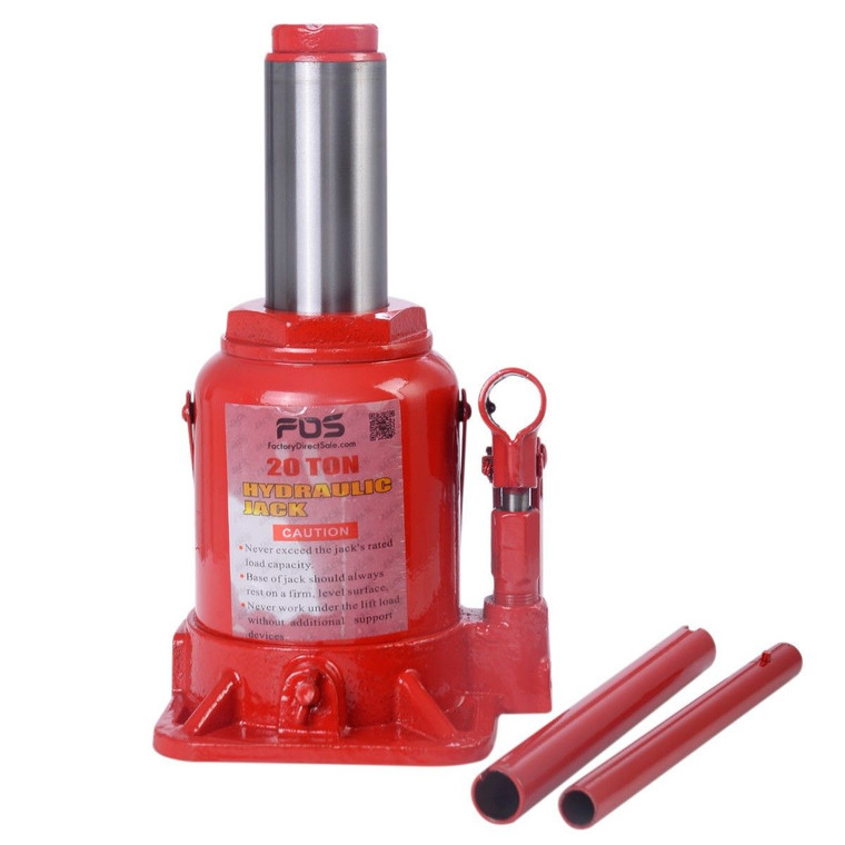 20 Ton Hydraulic Bottle Jack Low Profile Automotive Shop Axle Jack Hoist Lift Red TL31071