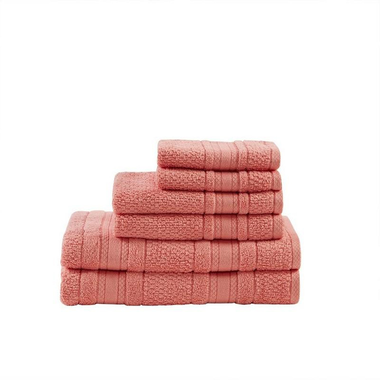 Madison Park Essentials Super Soft 6 Piece Cotton Towel Set Mpe73-664