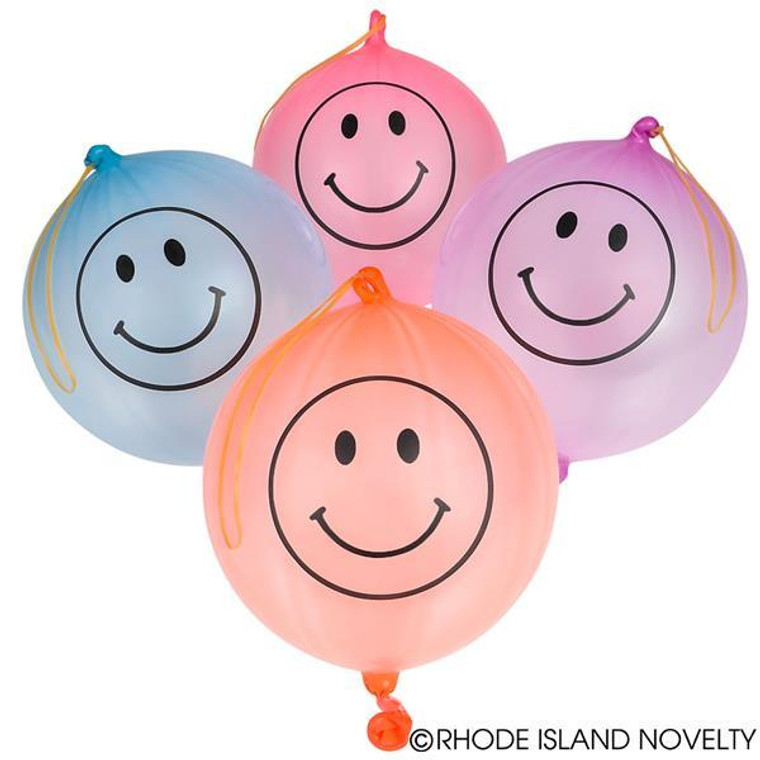 50 Pc 9" Latex Smiley Face Punch Ball LAPUNSM By Rhode Island Novelty