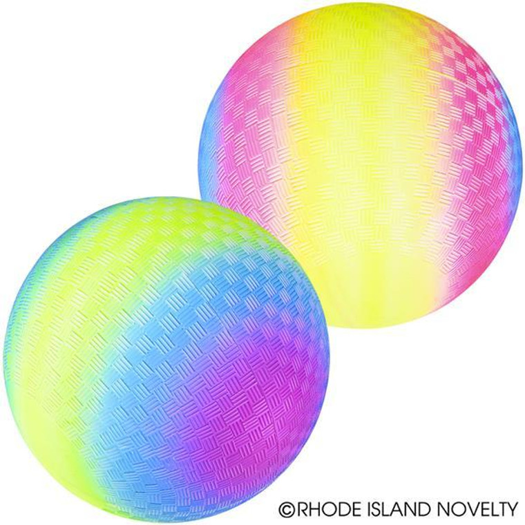 9" Rainbow Playground Ball SBRAPL9 By Rhode Island Novelty(1 Piece Only)