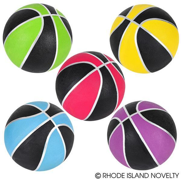 9.5" Neon/Black Regulation Basketball Mix BRNEOBL By Rhode Island Novelty(1 Piece Only)