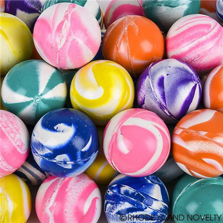 1.85" Two Color Marble Hi Bounce Balls BATCM47 By Rhode Island Novelty