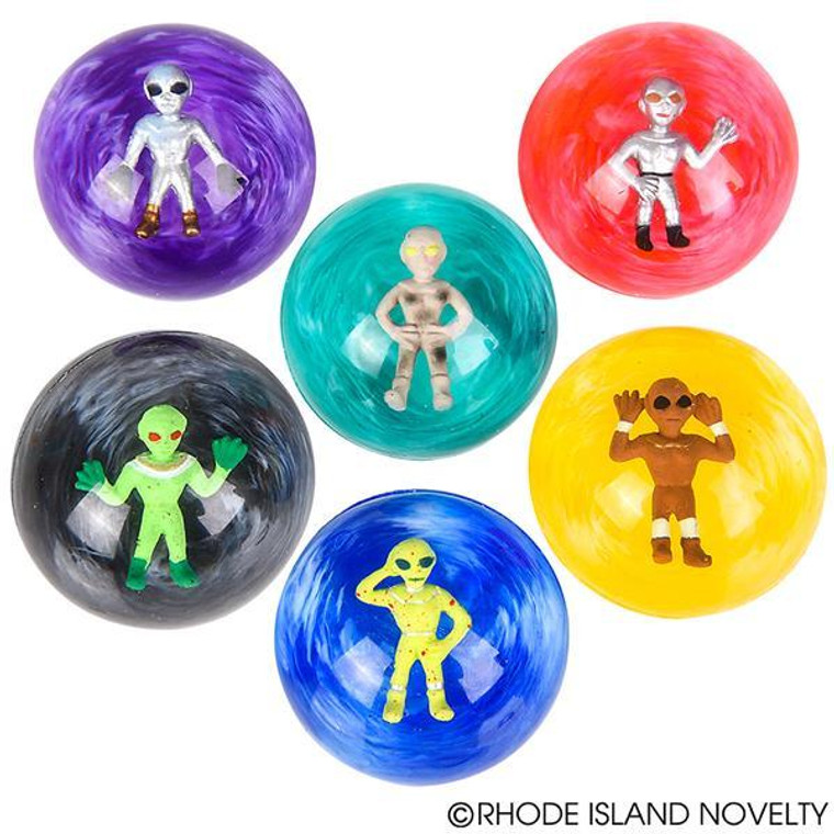 1.75" 45Mm Alien Hi-Bounce Ball BAALN45 By Rhode Island Novelty