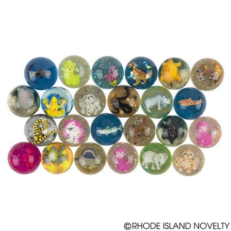 1.75" 45 Mm 3D Hi-Bounce Animal Ball Mix BA45ANI By Rhode Island Novelty