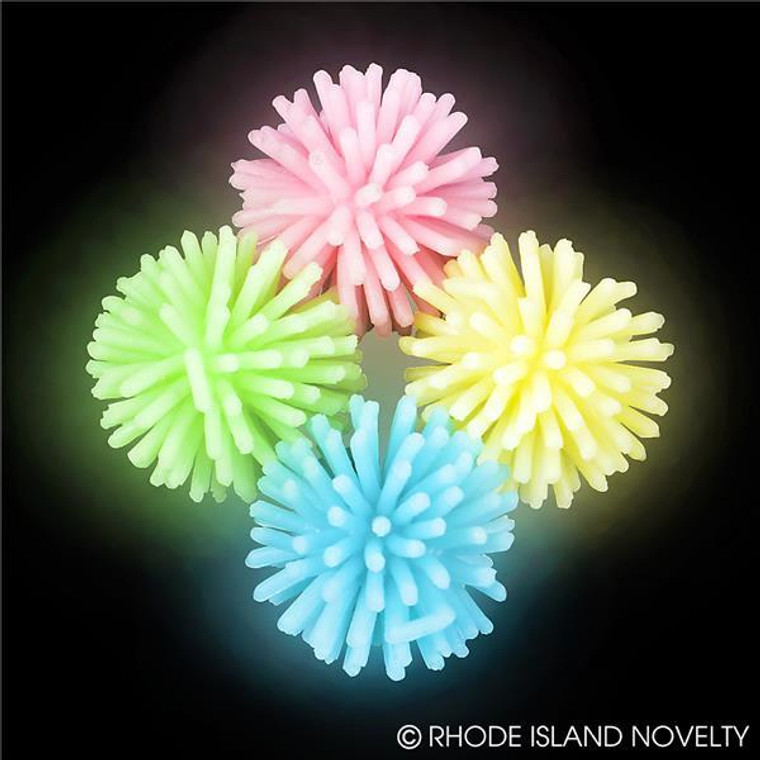 1" Glow In The Dark Spiky Hedge Balls BABHG28 By Rhode Island Novelty