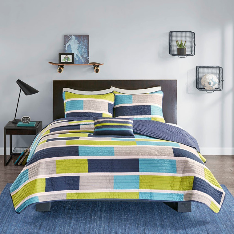 Mi Zone Bradley Reversible Coverlet Set - Full/Queen MZ13-0570 By Olliix