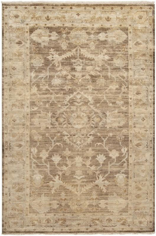 Surya Hillcrest Hand Knotted White Rug HIL-9011 - 3'6" x 5'6"