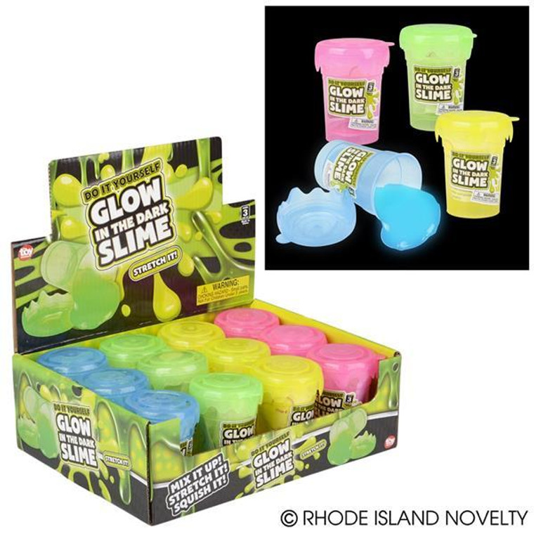 3"X2" Glow In The Dark Diy Slime SKDIYG3 By Rhode Island Novelty