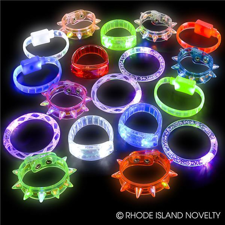 8" Light Up Bracelet Asst 24Pcs/Unit KILIBRA By Rhode Island Novelty