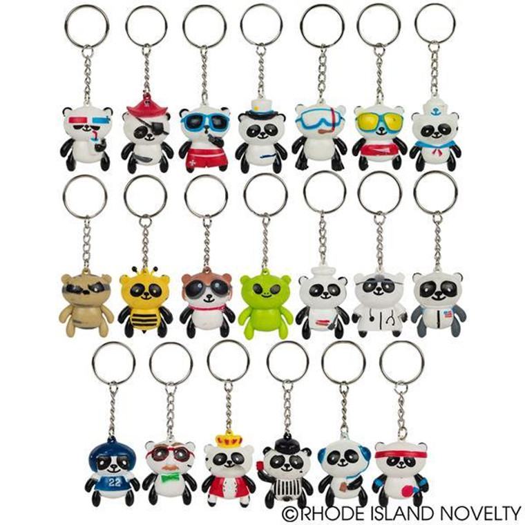 1.5" Collectable Panda Keychain (20Pc/Un) KCCOLPA By Rhode Island Novelty