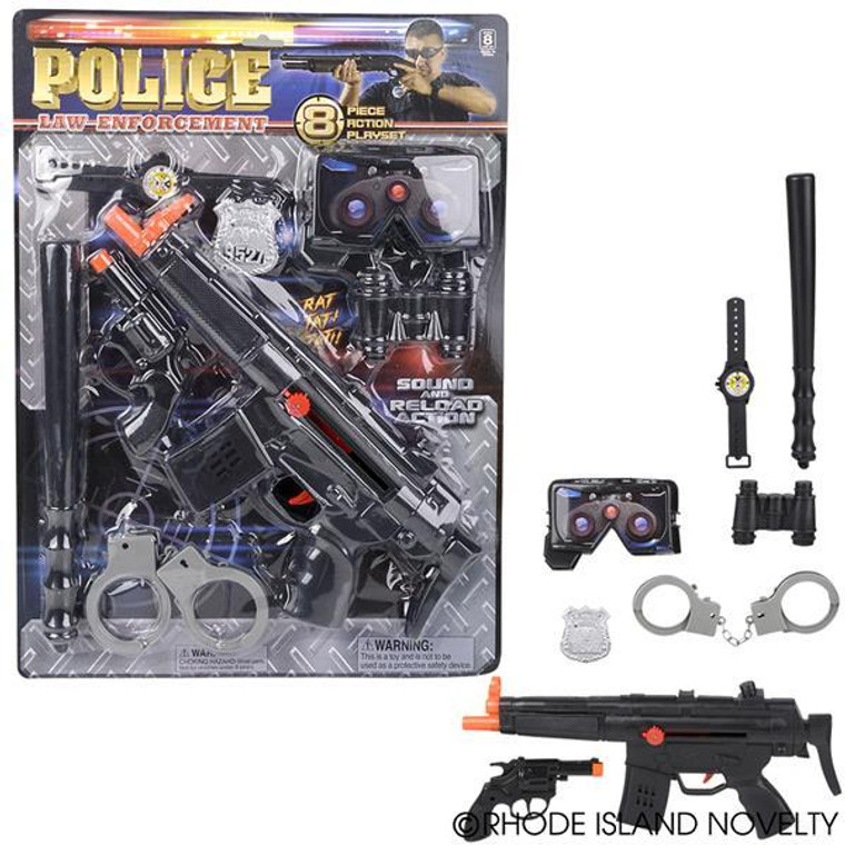 Police Play Set 8 Pc GWPPLA8 By Rhode Island Novelty