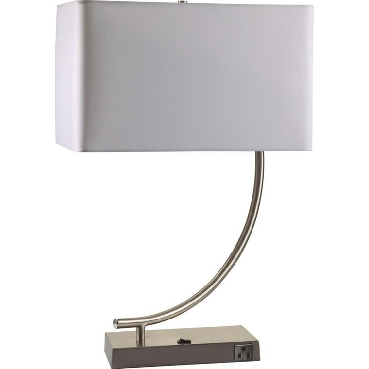 Ore International Table Lamp With Convenient Outlet 6223-1