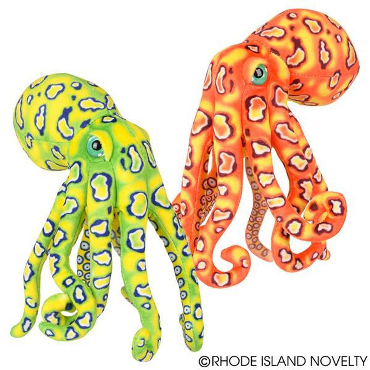 14" Plush Octopus APOCT14 By Rhode Island Novelty(1 Piece Only)