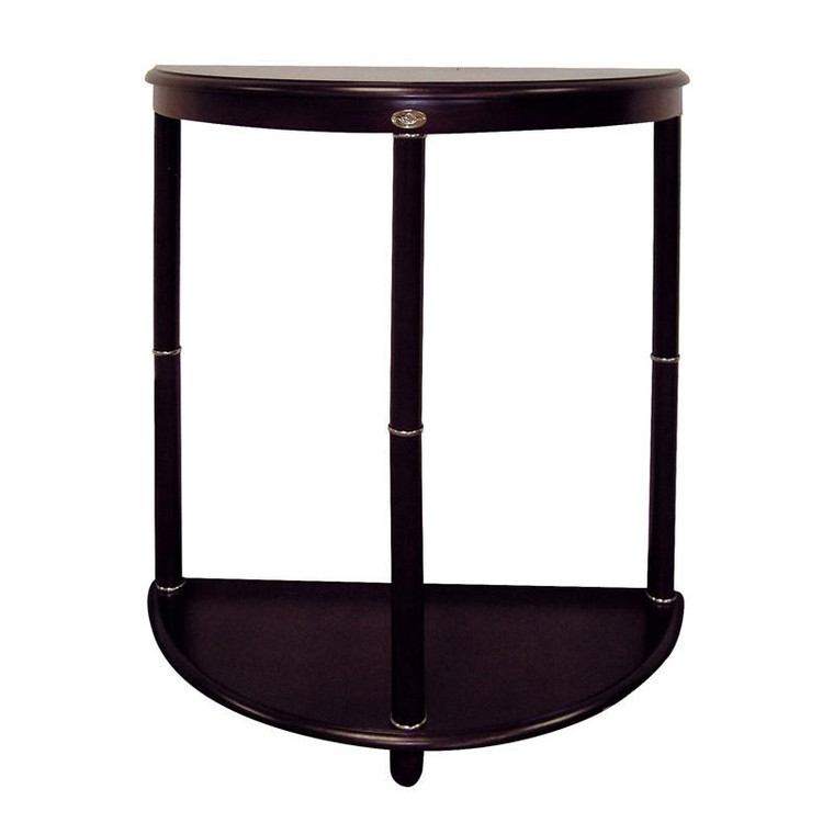 Ore International 26 Inch Cherry Crescent End Table H-14A