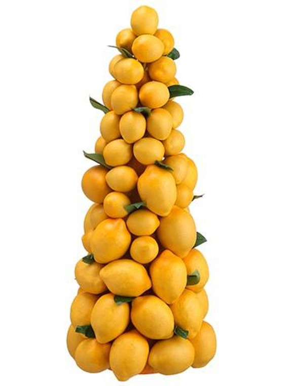 18.5" Lemon Topiary Yellow (Pack Of 2) VAL828-YE By Silk Flower