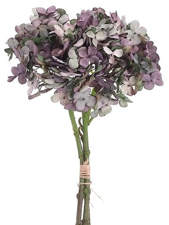 12" Hydrangea Bundle X3 Lavender Aqua (Pack Of 12) FSH570-LV/AQ By Silk Flower